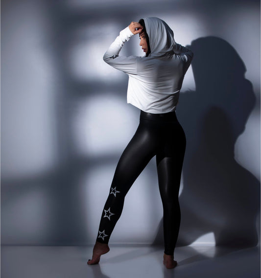 Glossy Star white Leggings