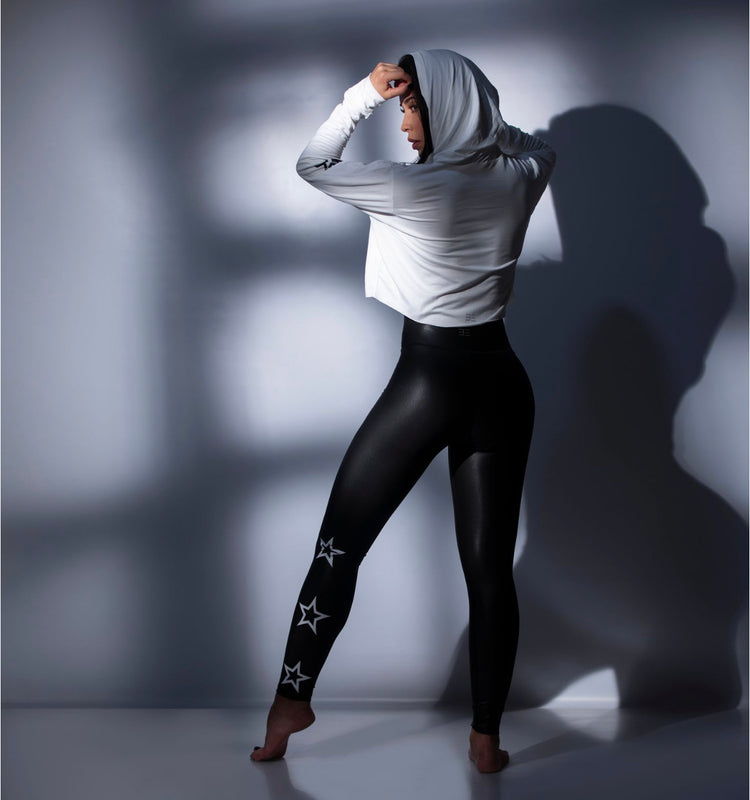 Glossy Star white Leggings