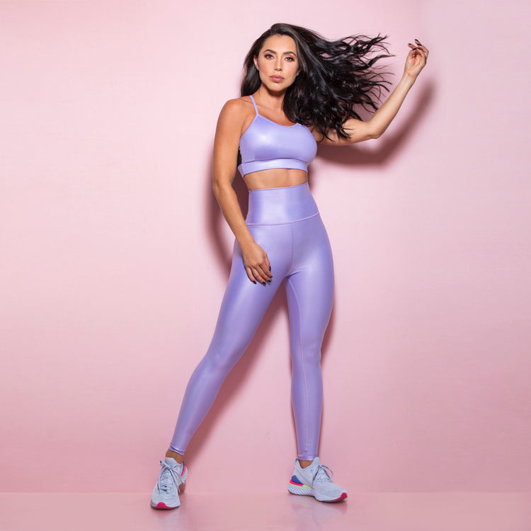 Glossy Purple Leggins