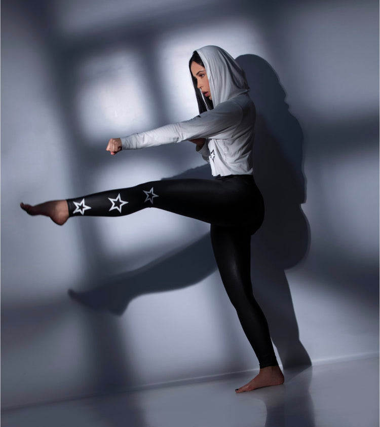 Glossy Star white Leggings